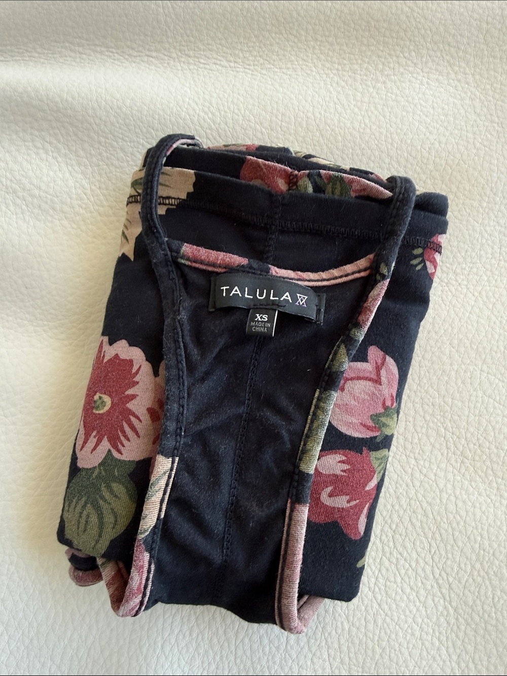 Talula Black Floral Racerback Tank with Pink Roses - Picture 8 of 8